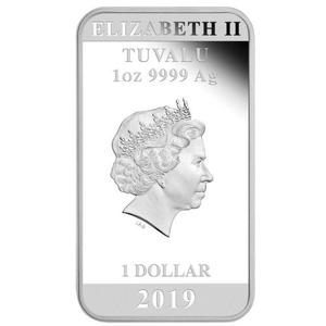 Tuvalu / Silver Ounce 2019 Lucky Cat - reverse photo