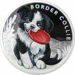 Silver Half Ounce 2018 Puppies - Border Collie: Photo Coin, Tuvalu, Silver Half Ounce 2018 Puppies - Border Collie / thumbnail