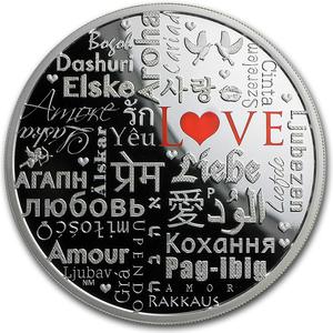 Tuvalu / Silver Two Ounces 2016 Language of Love - reverse photo