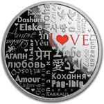Silver Two Ounces 2016 Language of Love: Photo 2016 Tuvalu 2 oz Silver Proof Language of Love / thumbnail