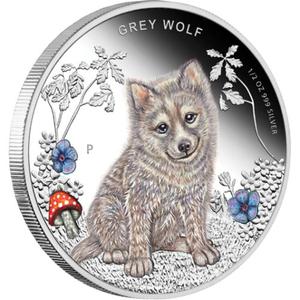 Tuvalu / Silver Half Ounce 2013 Grey Wolf - reverse photo