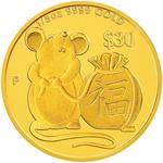 Gold Fifth-Ounce 2020 Year of the Mouse - Success: Photo Coin, Tuvalu, Gold Fifth-Ounce 2020 Year of the Mouse - Success / thumbnail