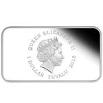 Silver Ounce 2018 Year of the Dog Rectangle: Photo Coin, Tuvalu, Silver Ounce 2018 Year of the Dog Rectangle / thumbnail