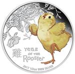 Silver Half Ounce 2017 Baby Rooster: Photo Coin, Tuvalu, Silver Half Ounce 2017 Baby Rooster / thumbnail