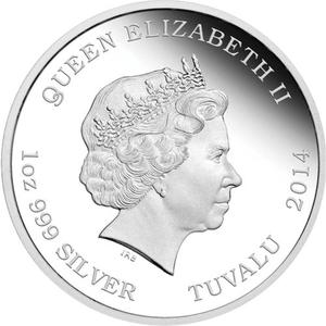 Tuvalu / Silver Ounce 2014 Dragon - obverse photo