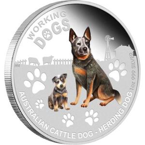 Tuvalu / Silver Ounce 2011 Australian Cattle Dog - reverse photo