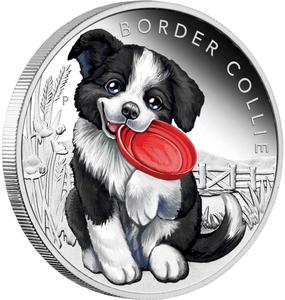 Tuvalu / Silver Half Ounce 2018 Puppies - Border Collie - obverse photo
