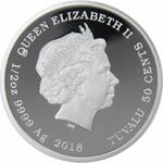 Silver Half Ounce 2018 Puppies - Beagle: Photo Coin, Tuvalu, Silver Half Ounce 2018 Puppies - Beagle / thumbnail