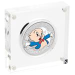 Silver Ounce 2019 Porky Pig: Photo Coin, Tuvalu, Silver Half Ounce 2019 Porky Pig / thumbnail