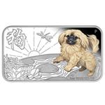 Silver Ounce 2018 Year of the Dog Rectangle: Photo Coin, Tuvalu, Silver Ounce 2018 Year of the Dog Rectangle / thumbnail