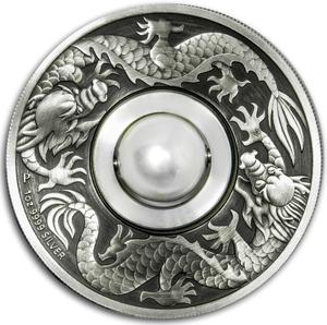 Tuvalu / Silver Ounce 2017 Dragon and Pearl - reverse photo