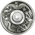 Silver Ounce 2017 Dragon and Pearl: Photo 2017 Australia 1 oz Proof Silver Dragon & Pearl (Antiqued) / thumbnail