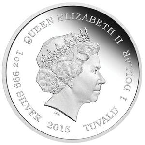 Tuvalu / Silver Ounce 2015 Bruce Lee - obverse photo