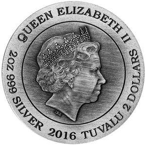 Tuvalu / Silver Two Ounces 2016 Chinese Mythical Creatures - obverse photo