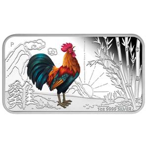 Tuvalu / Silver Ounce 2017 Year of the Rooster - reverse photo