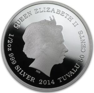 Tuvalu / Silver Half Ounce 2014 Orangutan - obverse photo
