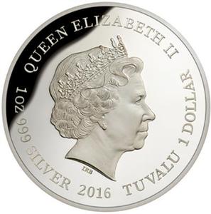 Tuvalu / Silver Ounce 2016 Endangered and Extinct - Southern Cassowary - obverse photo
