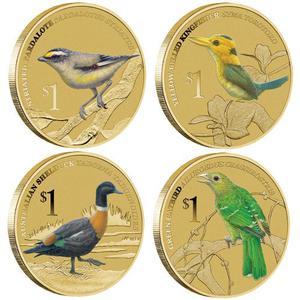 Tuvalu / One Dollar 2013 Australian Birds - reverse photo