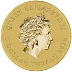 One Dollar 2018 Porky Pig: Photo Coin, Tuvalu, One Dollar 2018 Porky Pig / thumbnail