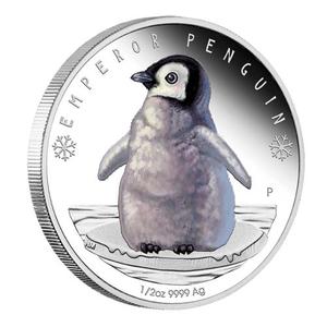 Tuvalu / Silver Half Ounce 2017 Emperor Penguin - reverse photo