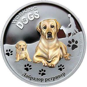 Tuvalu / One Ounce Silver 2011 Labrador Retriever - reverse photo