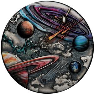 Tuvalu / Silver Five Ounces 2024 Starry Sky and Planets - reverse photo