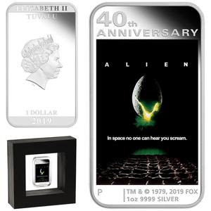 Tuvalu / Silver Ounce 2019 Alien - obverse photo