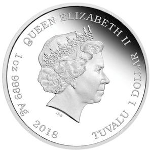 Tuvalu / Silver Ounce 2018 Hot Wheels - obverse photo