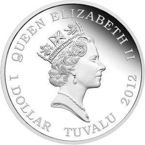 Tuvalu / Silver Ounce 2012 USS Constitution - obverse photo