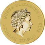 One Dollar 2013 Green Catbird: Photo Coin, Tuvalu, One Dollar 2013 Green Catbird / thumbnail