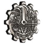 Silver Ounce 2018 Evolution of Industry - Steam: Photo Coin, Tuvalu, Silver Two Ounces 2018 Evolution of Industry - Steam / thumbnail