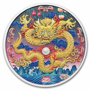 Tuvalu / Silver Three Ounces 2025 Imperial Dragon - reverse photo
