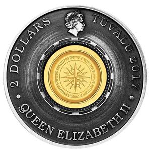 Tuvalu / Silver Two Ounces 2017 Compass - obverse photo