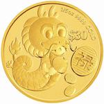 Gold Fifth-Ounce 2012 Year of the Dragon - Success: Photo Coin, Tuvalu, Gold Fifth-Ounce 2012 Year of the Dragon - Success / thumbnail