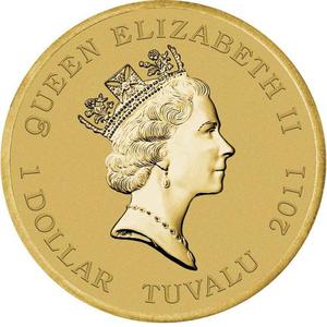 Tuvalu / One Dollar 2011 Black Bart - obverse photo