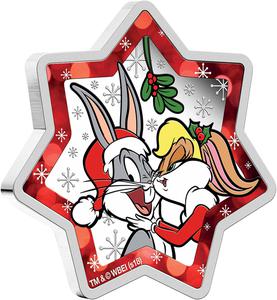 Tuvalu / Silver Ounce 2018 Christmas - Looney Tunes - reverse photo