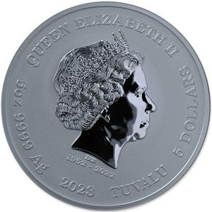 Tuvalu / Silver Five Ounces 2023 Gods of Olympus - Ares - obverse photo