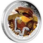 Silver Ounce 2013 Year of the Snake - Wisdom: Photo Coin, Tuvalu, Silver Ounce 2013 Year of the Snake - Wisdom / thumbnail