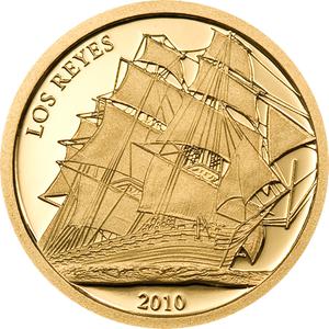 Tuvalu / Two Dollars Gold 2010 Los Reyes - reverse photo