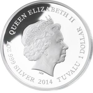 Tuvalu / Silver Ounce 2014 The Jolly Roger - obverse photo