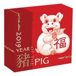 Gold Fifth-Ounce 2019 Year of the Pig - Prosperity: Photo Coin, Tuvalu, Gold Fifth-Ounce 2019 Year of the Pig - Prosperity / thumbnail