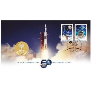 Tuvalu / One Dollar 2019 Anniversary of Moon Landing - reverse photo