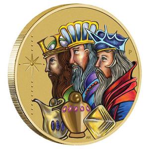 Tuvalu / One Dollar 2016 Christmas - Three Wise Men - reverse photo