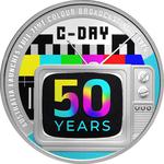 Tuvalu / Silver Ounce 2025 C-Day 50th Anniversary - reverse photo
