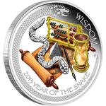 Silver Ounce 2013 Year of the Snake - Wisdom: Photo Coin, Tuvalu, Silver Ounce 2013 Year of the Snake - Wisdom / thumbnail