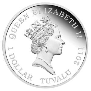 Tuvalu / Silver Ounce 2011 Australian Cattle Dog - obverse photo