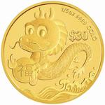 Gold Fifth-Ounce 2012 Year of the Dragon - Success: Photo Coin, Tuvalu, Gold Fifth-Ounce 2012 Year of the Dragon - Success / thumbnail