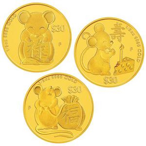Tuvalu / Gold Fifth-Ounce 2020 Year of the Mouse - Success - reverse photo