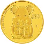 Gold Fifth-Ounce 2020 Year of the Mouse - Success: Photo Coin, Tuvalu, Gold Fifth-Ounce 2020 Year of the Mouse - Success / thumbnail