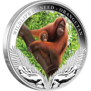 Tuvalu / Silver Ounce 2011 Orangutan - reverse photo